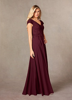 Azazie Rosemarie Kleider für die Brautmutter A-Linie Spitze Kleid Cabernetrot image5