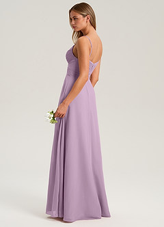 Azazie Terese Bridesmaid Dresses Wisteria A-Line Pleated Chiffon Dress image5