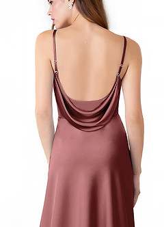 Azazie Alaija Bridesmaid Dresses Amethyst Mermaid Side Slit Stretch Satin Dress image6