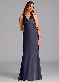 Azazie Hati Brudtärnklänningar Klä av Sjöjungfru i Stretch Satin Stormig image3