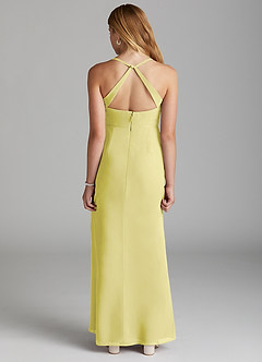 Azazie Becca Junior Robe Sirène en Mousseline de soie Sorbet Citron image4