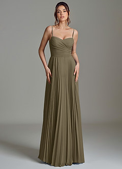 Azazie Catie Bridesmaid Dresses Willow Green A-Line Sweetheart Neckline Chiffon Dress image4