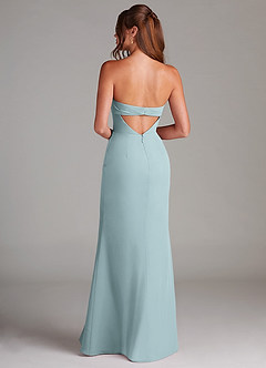 Azazie Leonis Bridesmaid Dresses Mist Sheath Strapless Chiffon Convertible Dress image5