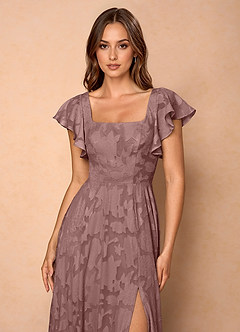 Anna Light Pink Ruffled Maxi Dress image5