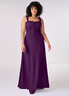 Barbie ♥ Azazie Bridesmaid Dresses Grape A-Line Sweetheart Neckline Chiffon Dress image6