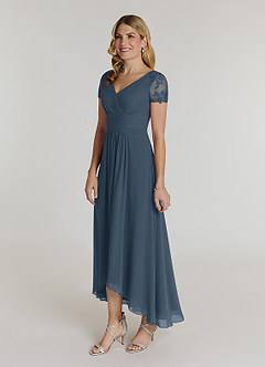 Azazie Thais Mother of the Bride Dresses Neptune A-Line Lace Chiffon Dress image3