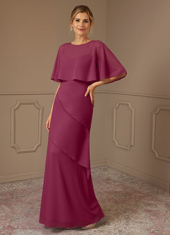 Azazie Bowie Mother of the Bride Dresses Mulberry A-Line Chiffon Dress image1