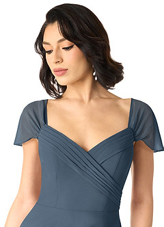 Azazie Tancie Bridesmaid Dresses Neptune A-Line Off the Shoulder Chiffon Convertible Dress image4