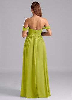Azazie Saige Abiti da damigella d'onore premaman Abito A-Line Plissettato Chiffon Floor-Length image2