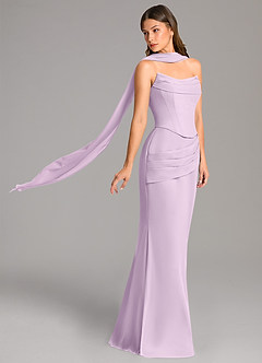 Azazie Sorrel Robes de demoiselle d'honneur Robe Sirène en Mousseline de soie Corset Frostiges Flieder image3