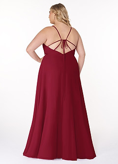 Azazie Everleigh Bridesmaid Dresses Burgundy A-Line Sweetheart Pleated Chiffon Dress image9