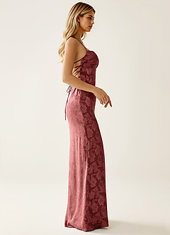 Angena Vintage Rose Jacquard Open Back Summer Dress image6