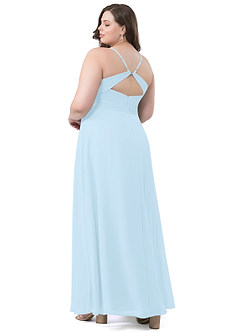 Azazie Haleigh Bridesmaid Dresses A-Line Pleated Chiffon Floor-Length Dress image10