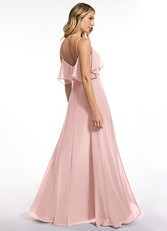 Azazie Jean Bridesmaid Dresses Powder Pink A-Line Chiffon Convertible Dress image2