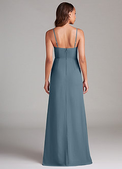 Azazie Maci Bridesmaid Dresses Twilight Sheath Pleated Chiffon Dress image7