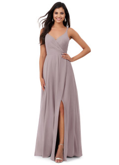 Azazie Lennon Bridesmaid Dresses Dusk A-Line Lace Chiffon Dress image1