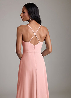 Azazie Naeem Bridesmaid Dresses Rosette A-Line V-Neck Ruffle Chiffon Dress image7