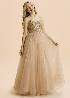 front Azazie Amelie Junior Formal Dress