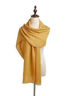 front Semi-Sheer Crinkle Shawl