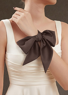 front Bridesmaid Matching Color Skinny Satin Scarf – A Versatile Accent for Wedding Look