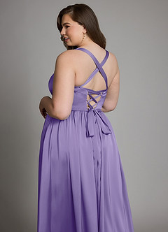 Azazie Francis Bridesmaid Dresses Tahiti A-Line Corset Stretch Satin Dress image15