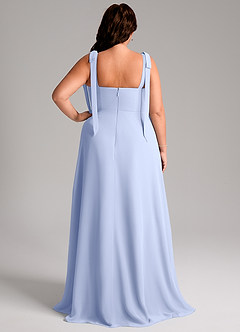 Azazie Debra Bridesmaid Dresses Ice A-Line with Pockets Chiffon Convertible Dress image9