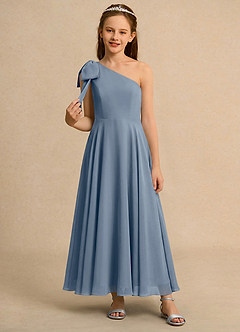Azazie Guppy Junior Formal Flower Girl Dresses Twilight A-Line One Shoulder Chiffon Dress image3