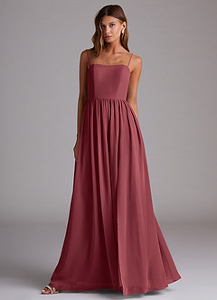 Azazie Calianna Bridesmaid Dresses Merlot A-Line Off the Shoulder Chiffon Convertible Dress image4