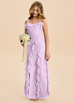 Azazie Phoebe Junior Klä av Tubklänning i Chiffong Rynkad image5