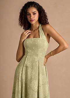 Vestido Celadón Midi Adelise image6