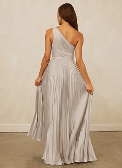 Christian Siriano Bridal for Azazie 1008 Bridesmaid Dresses Frost A-Line One Shoulder Stretch Satin Dress image7