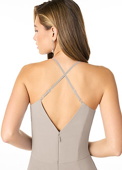 Azazie Carolina Bridesmaid Dresses Frost Mermaid Ruched Chiffon Dress image5