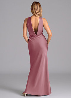Azazie Lusinda Bridesmaid Dresses Vintage Mauve Mermaid Strapless Stretch Satin Dress image7