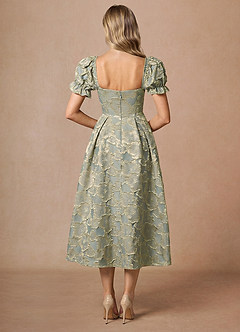 Midi jurk Amy Blauw image2