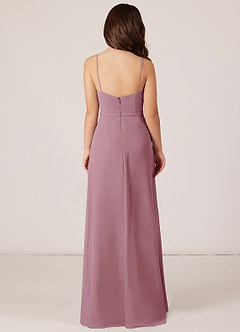 Azazie Kaylee Junior A-Linie Seitliche Cut-Outs Chiffon Kleid Vintage Mauve image2