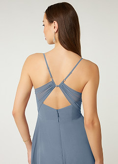 Azazie Minie Final Sale Twilight A-Line Bow Chiffon Dress image7