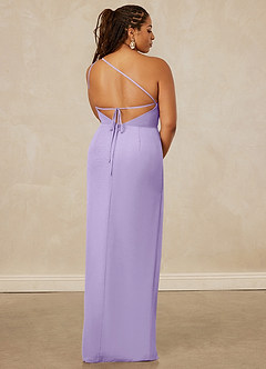 Christian Siriano Bridal for Azazie 1003 Bridesmaid Dresses Lilac Sheath One Shoulder Chiffon Dress image15