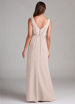 Azazie Tanicia Bridesmaid Dresses Rose Petal A-Line Pleated Chiffon Dress image7