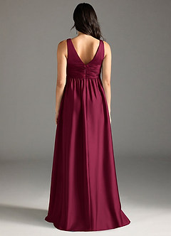 Azazie Yetta Brautjungfernkleider für Schwangere A-Linie Plissee Stretch-Satin Bodenlänge Kleid image7