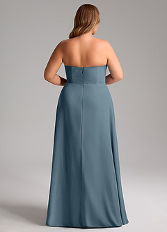 Azazie Wren Bridesmaid Dresses Twilight A-Line Side Slit Chiffon Convertible Dress image14