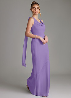 Azazie Essence Bridesmaid Dresses Tahiti Sheath Chiffon Dress image5