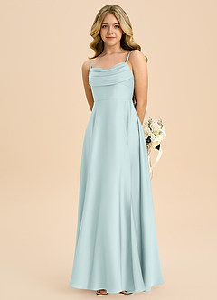 Azazie Bear Junior Mist A-Line Sweetheart Neckline Stretch Satin Dress image6