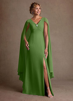 Azazie Boudica Mother of the Bride Dresses Basil A-Line Pleated Chiffon Dress image3