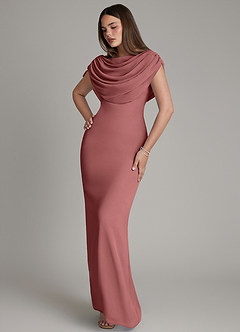 Azazie Hadley Bridesmaid Dresses Amethyst Mermaid Pleated Chiffon Dress image8