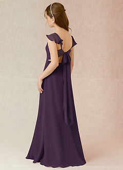 Azazie Everett Junior Plum A-Line Chiffon Dress image4