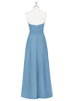Azazie Arabella Allure Robes de demoiselle d'honneur Robe Trapèze Convertible en Mousseline de soie Encolure en Forme de Cœur Acier Bleuté image11