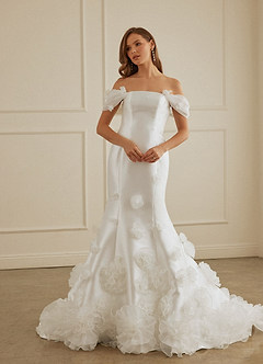 Christian Siriano Bridal for Azazie 2012 Wedding Dresses Organza Rossette Mikado Mermaid Gown image3