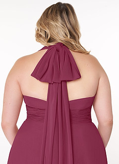 Azazie Fifi Bridesmaid Dresses Mulberry A-Line Strapless Chiffon Convertible Dress image14
