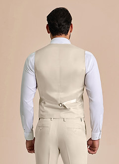 front William Tan Comfort Blend Suit Vest