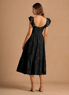 Thalia Black Midi Dress image2